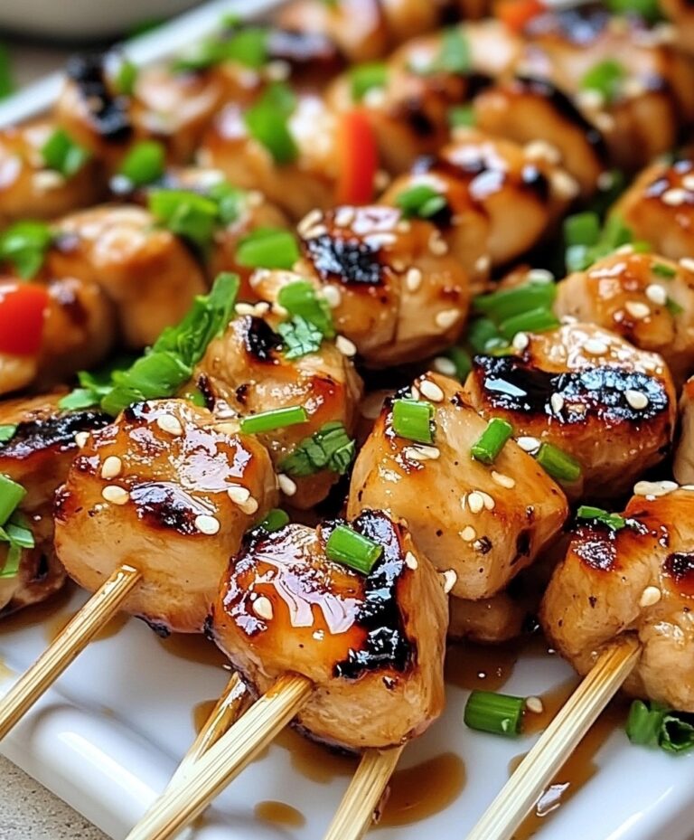 Honey Garlic Chicken Skewers