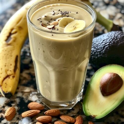 Almond, Banana, Avocado Smoothie with Honey