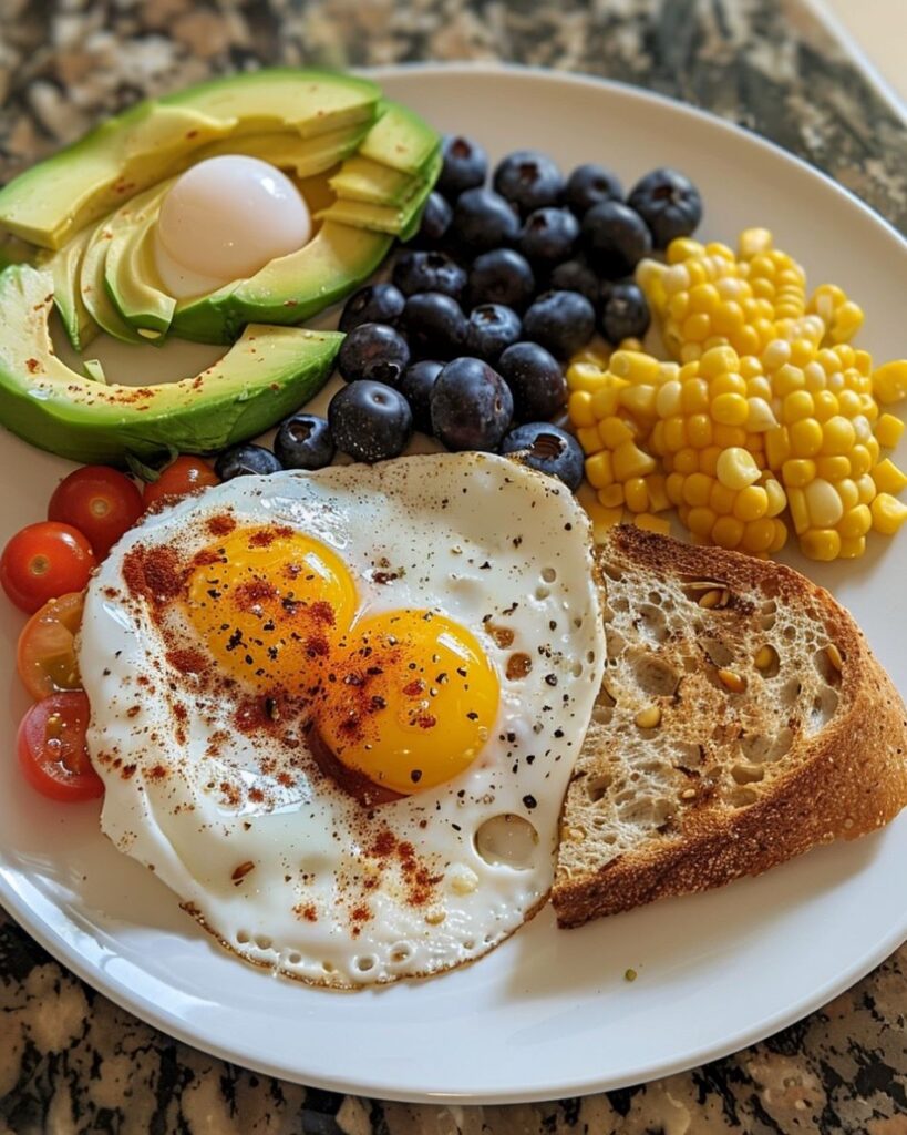 Avocado and Corn Breakfast Plate