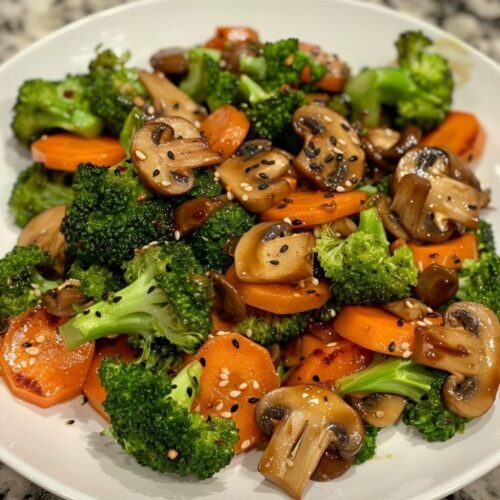 Broccoli, Carrot, and Mushroom Stir-Fry