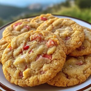 Brown Sugar Rhubarb Cookies