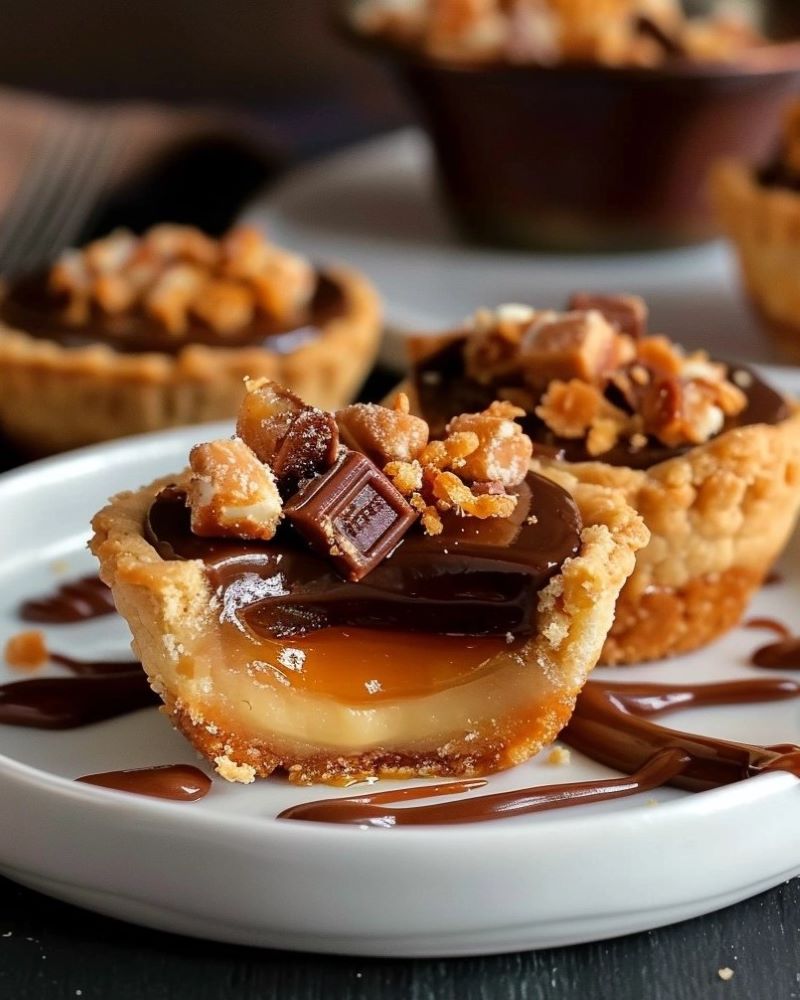 Butterfinger Caramel Crunch Mini Pies