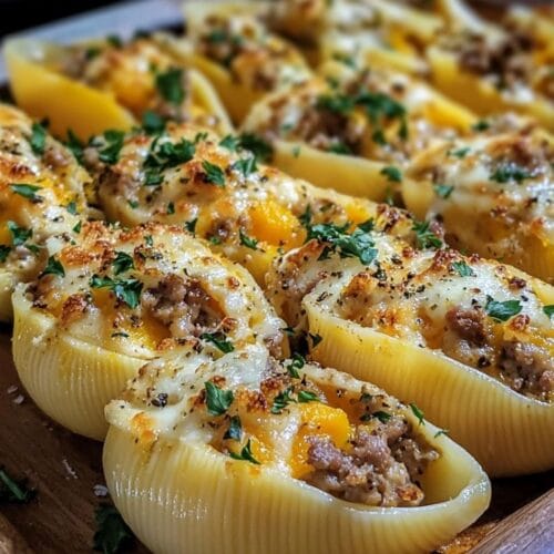 Butternut Squash and Turkey Sausage Stuffed Shells