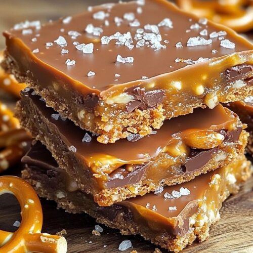 Caramel Pretzel Crack Bars