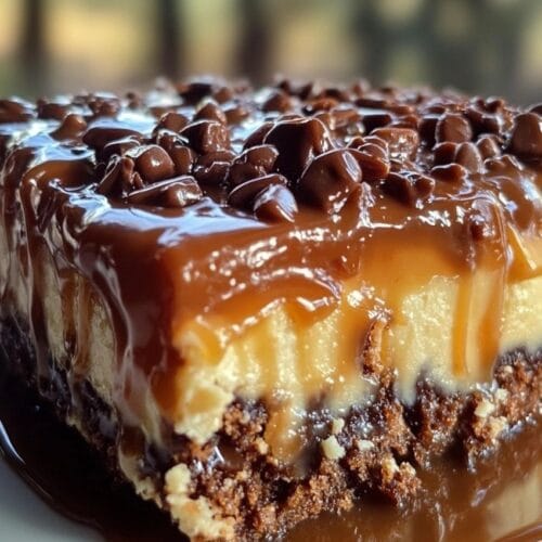 Caramel Turtle Poke Cake