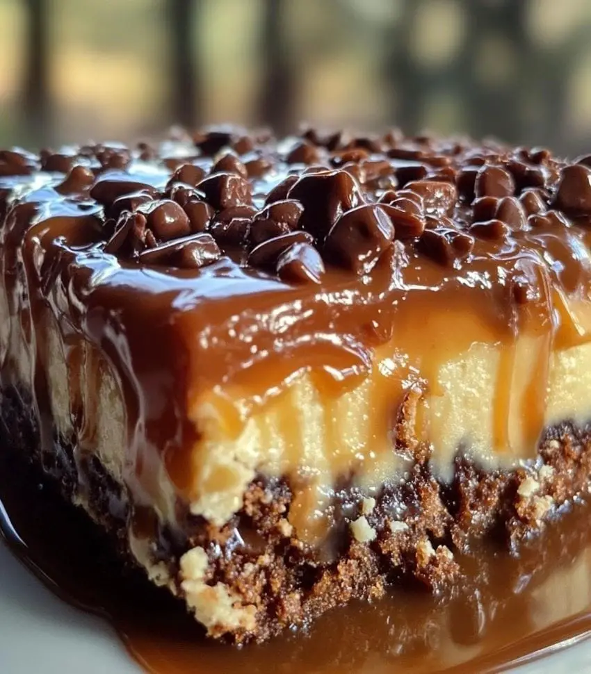 Caramel Turtle Poke Cake