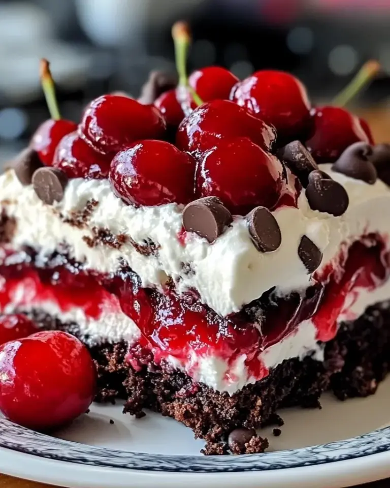 Cherry Chocolate Chip Poke Cake