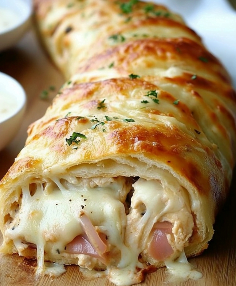 Chicken Cordon Bleu Stromboli