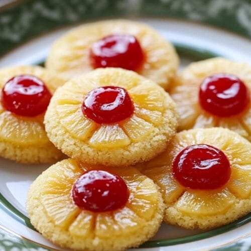 Christmas Pineapple Upside-Down Sugar Cookies