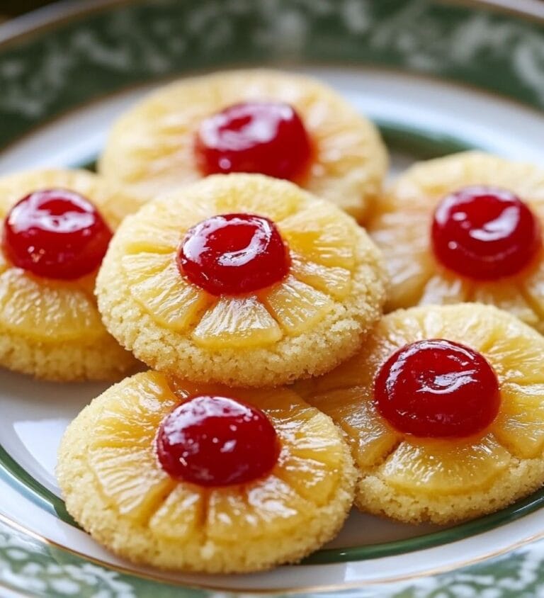 Christmas Pineapple Upside-Down Sugar Cookies
