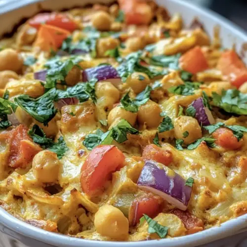 Coconut Curry Chickpea Bake