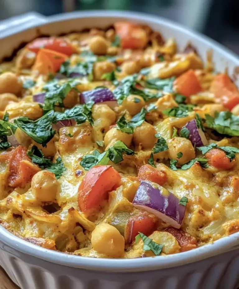Coconut Curry Chickpea Bake
