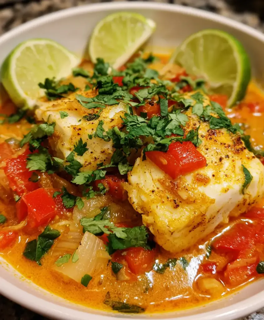 Coconut Ginger Fish Curry with Lime