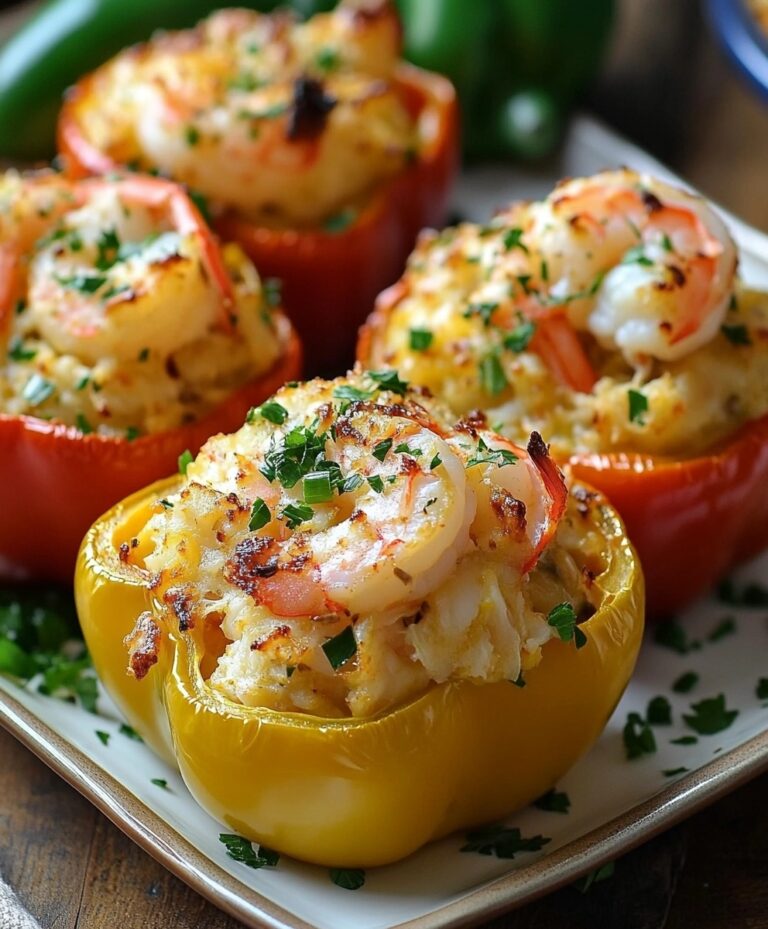 Crab and Shrimp Stuffed Bell Peppers
