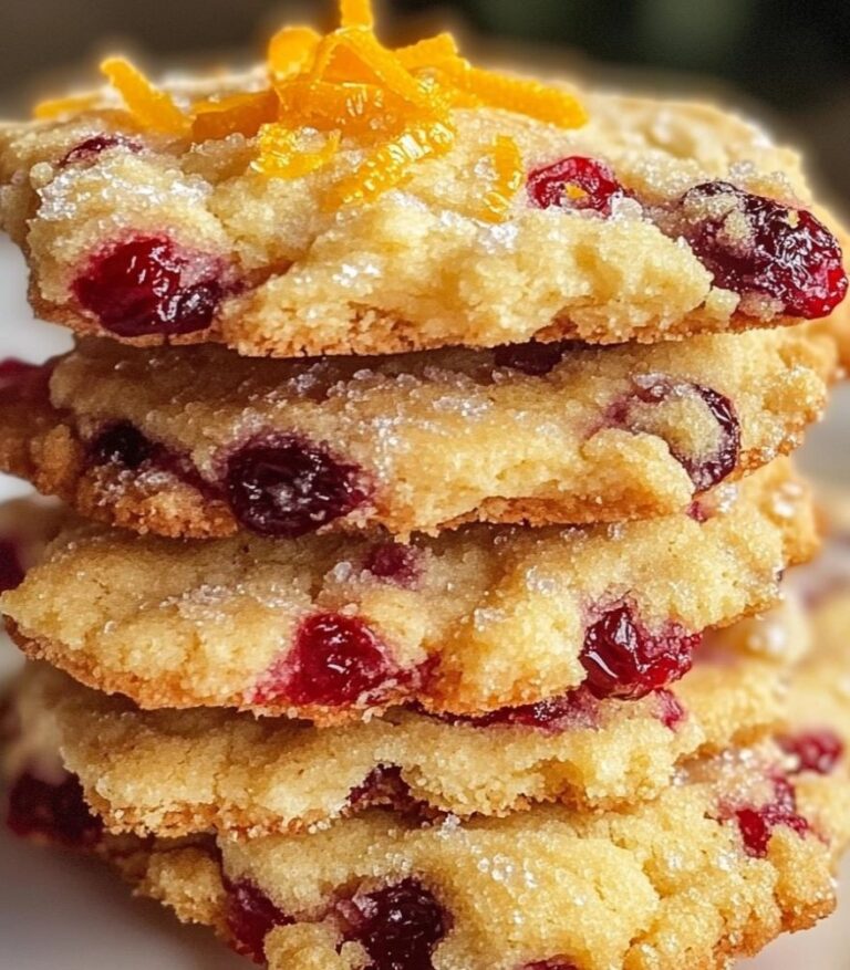 Cranberry Orange Shortbread Cookies