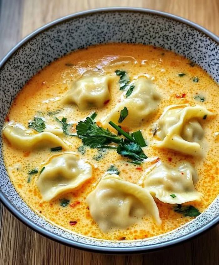 Creamy Thai Dumpling Soup