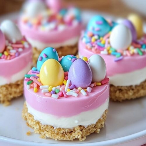 Easter No-Bake Mini Cheesecakes