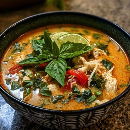 Fragrant Thai Chicken Soup with Basil and Zesty Lime TASTY