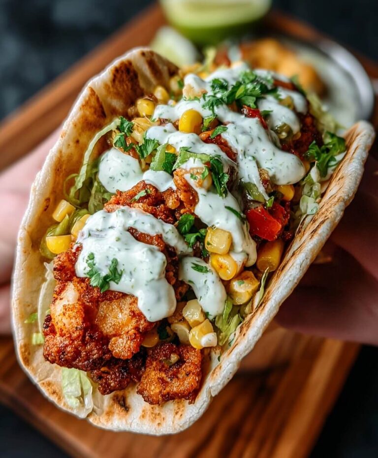 Fried Chicken Street Corn Tacos featured