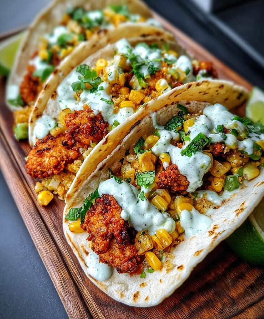 Fried Chicken Street Corn Tacos post