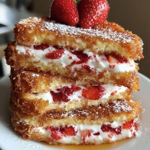 Fried Strawberry Cheesecake Sandwiches