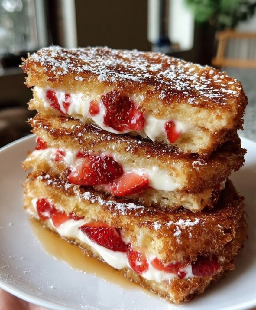 Fried Strawberry Cheesecake Sandwiches