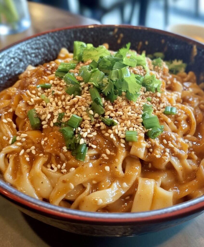 Garlic Sesame Peanut Noodles