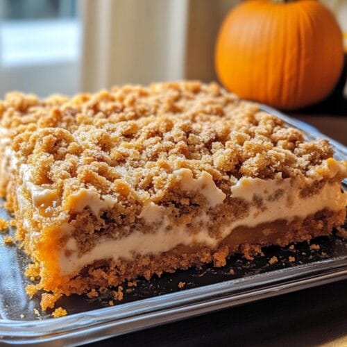 Gooey Pumpkin Crumble Cake