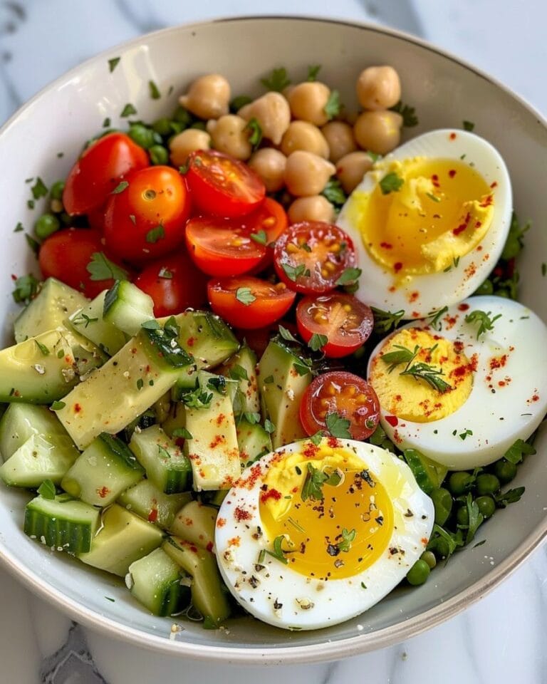 Lemon Herb Avocado, Egg, and Chickpea Salad