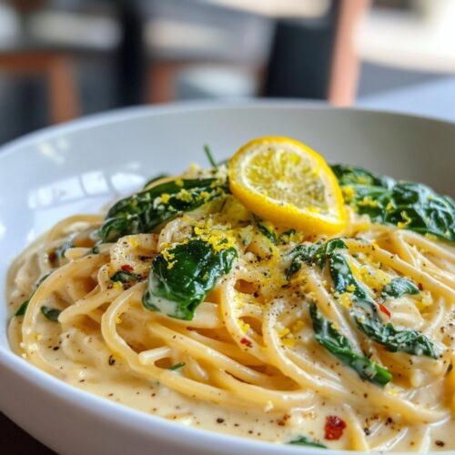 Lemon Spaghetti with Spinach