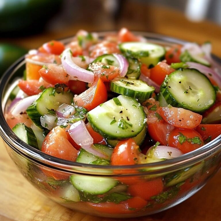 Marinated Cucumber, Tomato & Onion Salad
