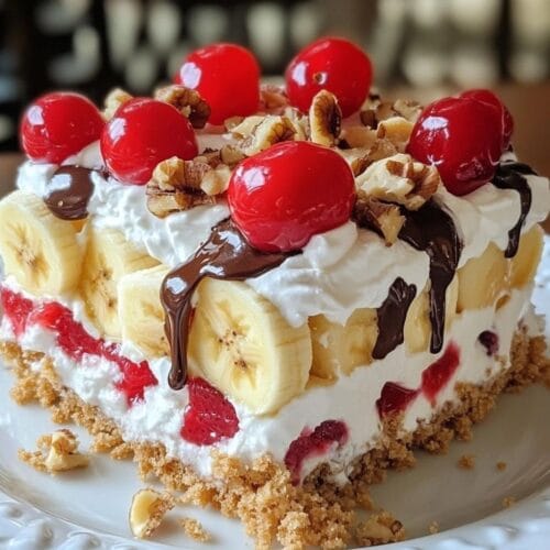 No-Bake Banana Split Cake