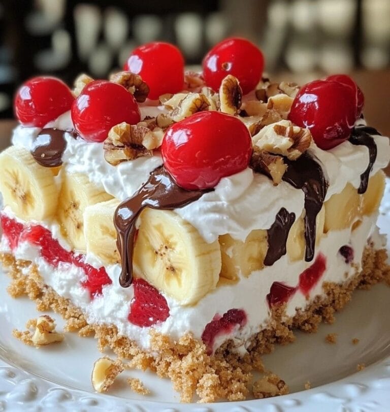 No-Bake Banana Split Cake