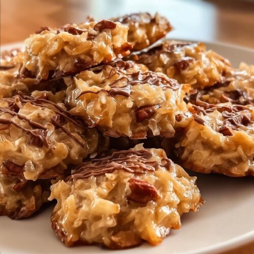 No-Bake Coconut Pecan Praline Cookies
