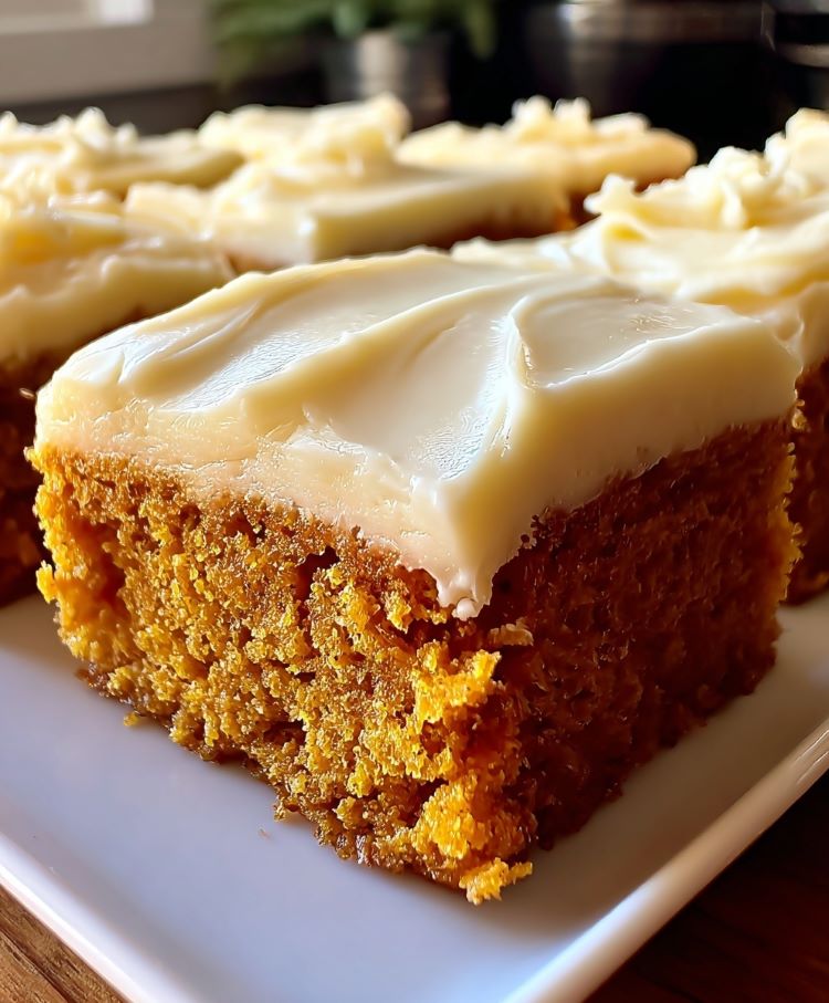 Old-Fashioned Pumpkin Bars with Cream Cheese Frosting
