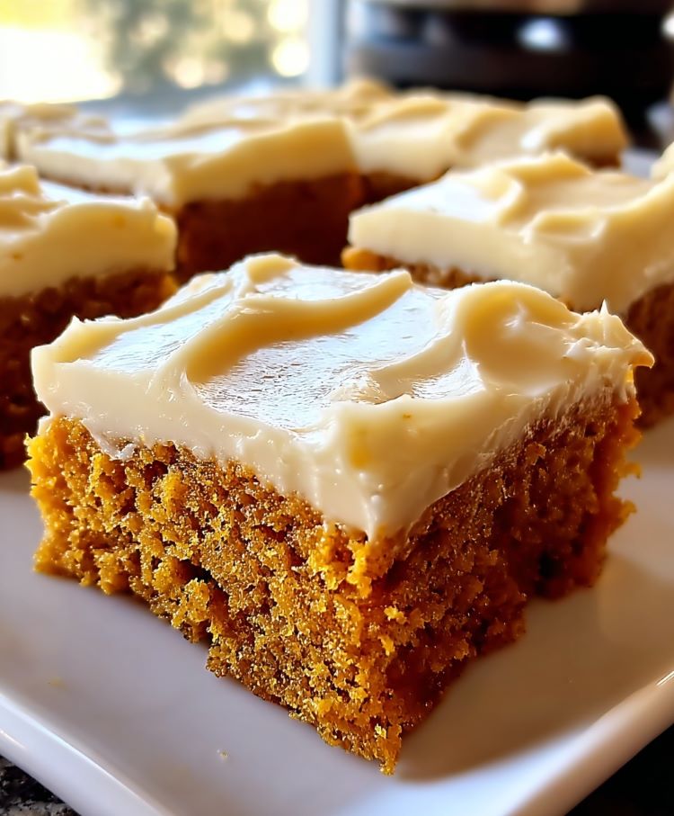Old-Fashioned Pumpkin Bars with Cream Cheese Frosting