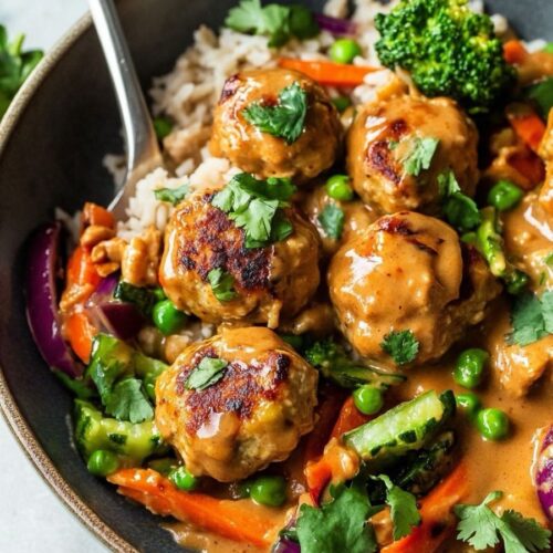 One Pan Ginger Chicken Meatballs