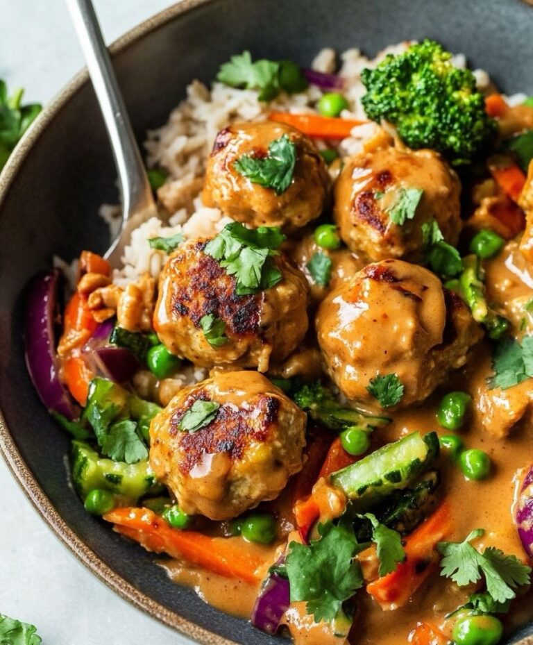 One Pan Ginger Chicken Meatballs