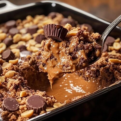 Peanut Butter Cup Dump Cake