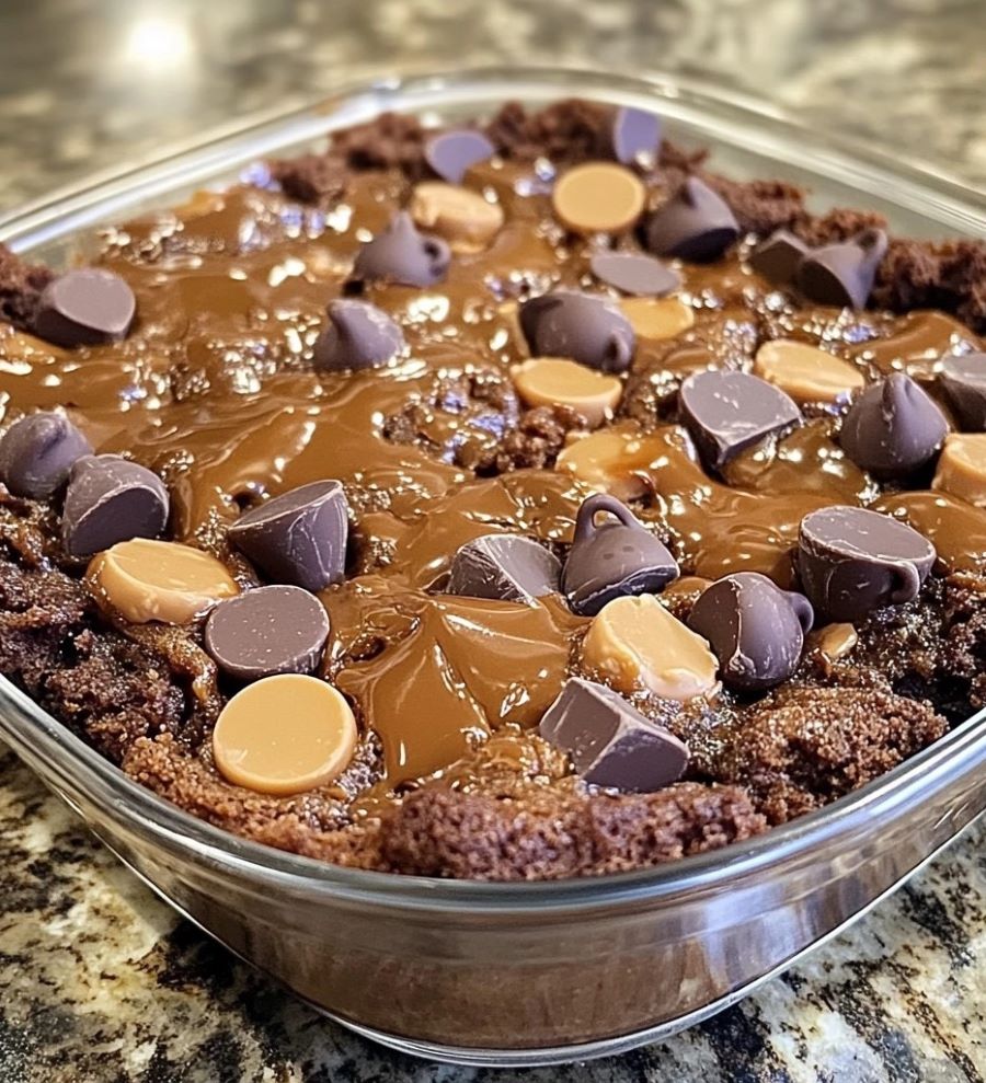 Peanut Butter Cup Dump Cake