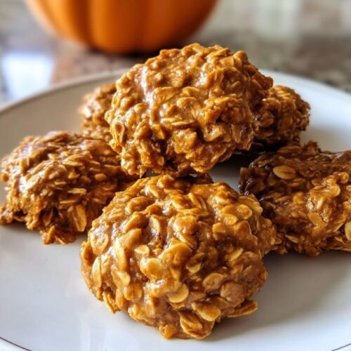 Pumpkin Spice No Bake Cookies