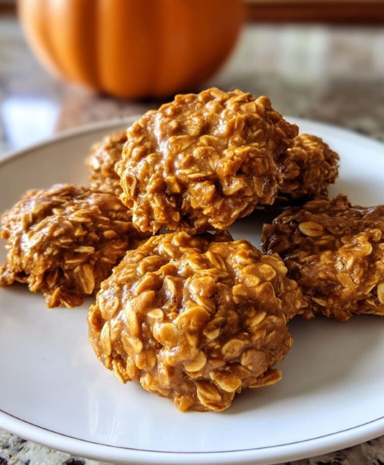 Pumpkin Spice No Bake Cookies