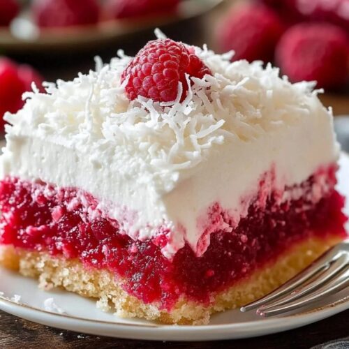 Raspberry Zinger Poke Cake