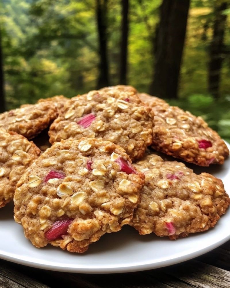 Rhubarb Oatmeal Cookies