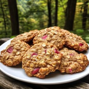 Rhubarb Oatmeal Cookies