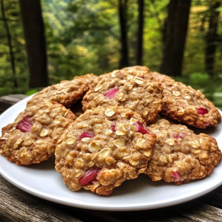 Rhubarb Oatmeal Cookies