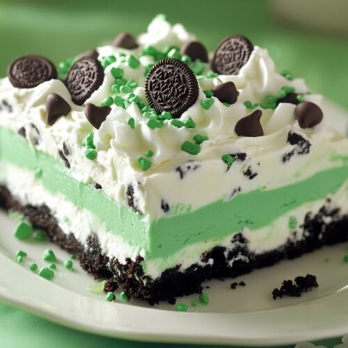 Shamrock Shake Dessert Lasagna