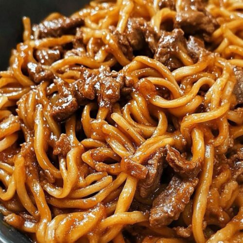 Spicy Hoisin Ginger Beef Noodles