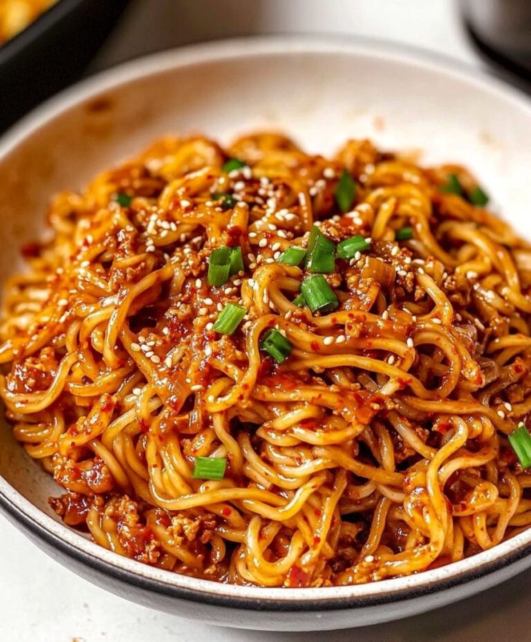Spicy Korean Gochujang Noodles