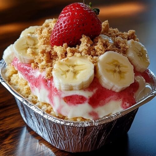Strawberry Crunch Banana Pudding